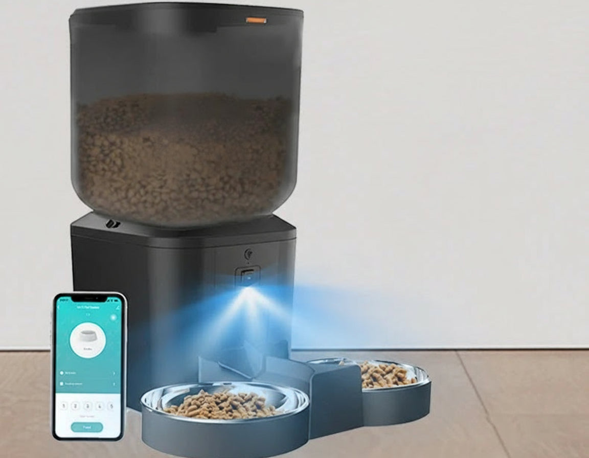 Smart Automatic Pet Feeder – Camera & Voice Recorder