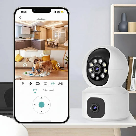 Interactive Indoor PetCare Camera – Talk & Listen, Color Night Vision, AI Motion
