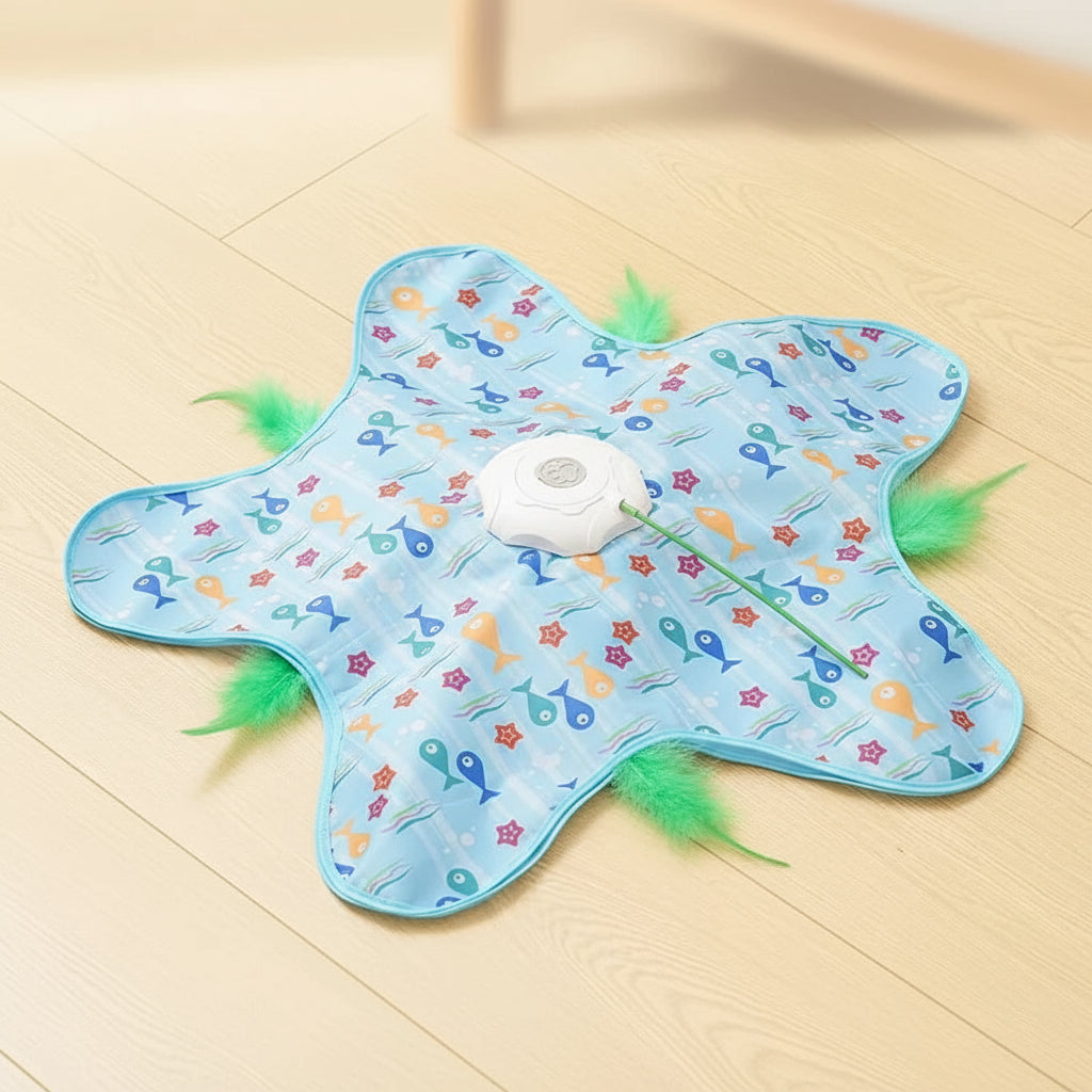 Interactive Cat Toy - Moving Feather Chase