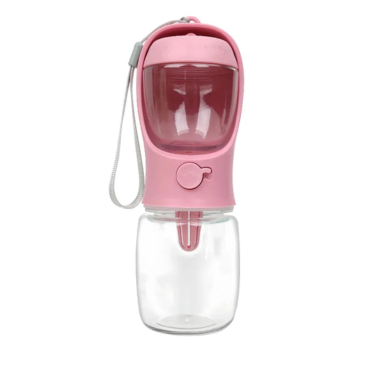 Portable Pet Water & Food Bottle with Bowl - Leak Proof