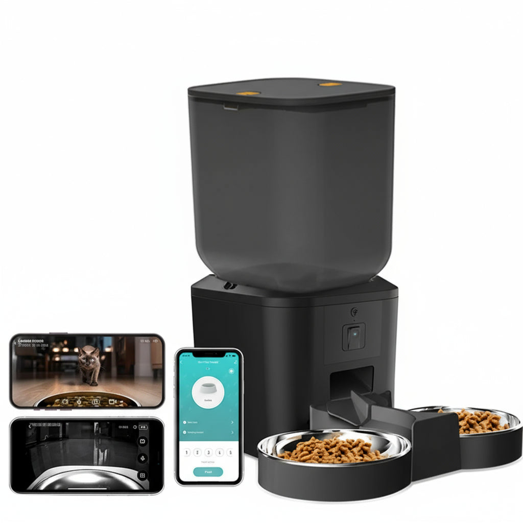 Smart Automatic Pet Feeder – Camera & Voice Recorder