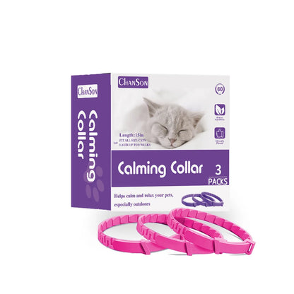 CalmCat - Calming Collar for Cats – Anxiety & Stress Relief (3-Pack)