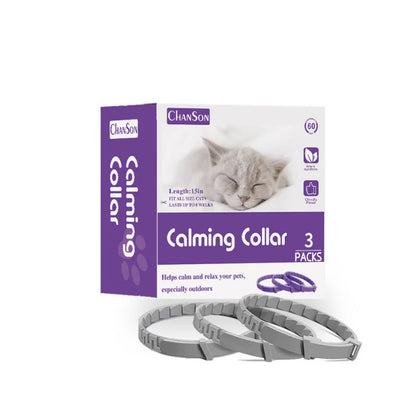 CalmCat - Calming Collar for Cats – Anxiety & Stress Relief (3-Pack)