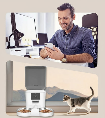 Smart Automatic Pet Feeder – Camera & Voice Recorder