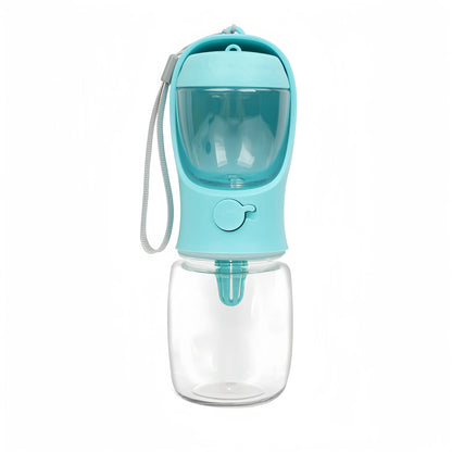 Portable Pet Water & Food Bottle with Bowl - Leak Proof