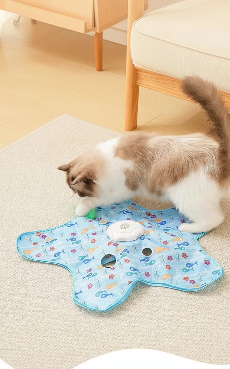 Interactive Cat Toy - Moving Feather Chase