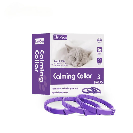 CalmCat - Calming Collar for Cats – Anxiety & Stress Relief (3-Pack)