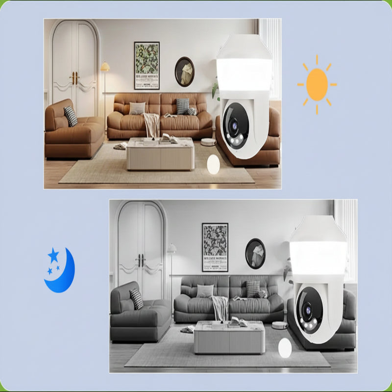 Smart Pet Camera Bulb WiFi 360° – Night Vision Monitor